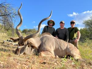 Erick, Jon, and Luke with Erick's Kudu